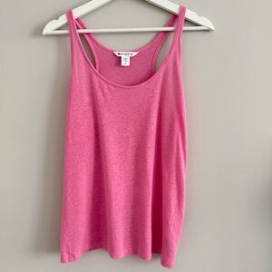 Athleta Getaway Linen Blend Tank Raphanus Pink Medium